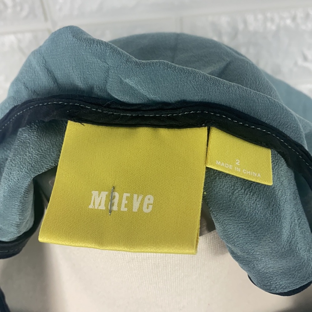 Maeve By Anthropologie Color Block Silk Tank - Picture 10 of 10